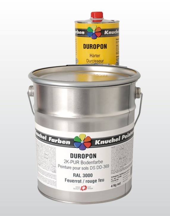 DUROPON 2K-PUR Bodenfarbe DS DD-369 seidenglanz Komp.A 1kg Kat.0 RAL