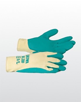 Textile glove Naturlatex green